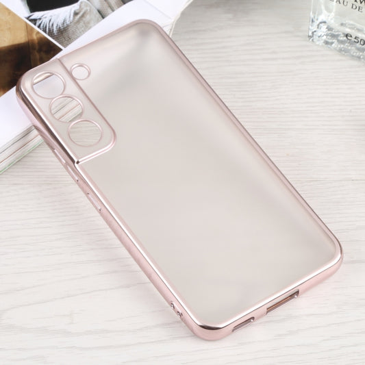 For Samsung Galaxy S22 5G SULADA Electroplating Shockproof Ultra-thin Matte TPU Phone Case(Pink) by SULADA