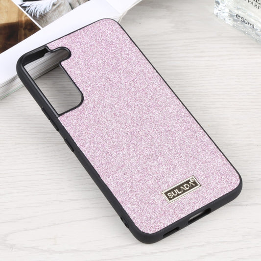 For Samsung Galaxy S22 5G SULADA Shockproof TPU + Handmade Leather Phone Case(Purple) by SULADA