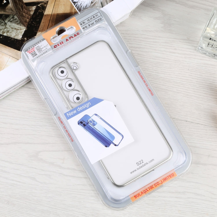 For Samsung Galaxy S22 5G SULADA Elastic Silicone Edge + TPU Phone Case(Silver) by SULADA