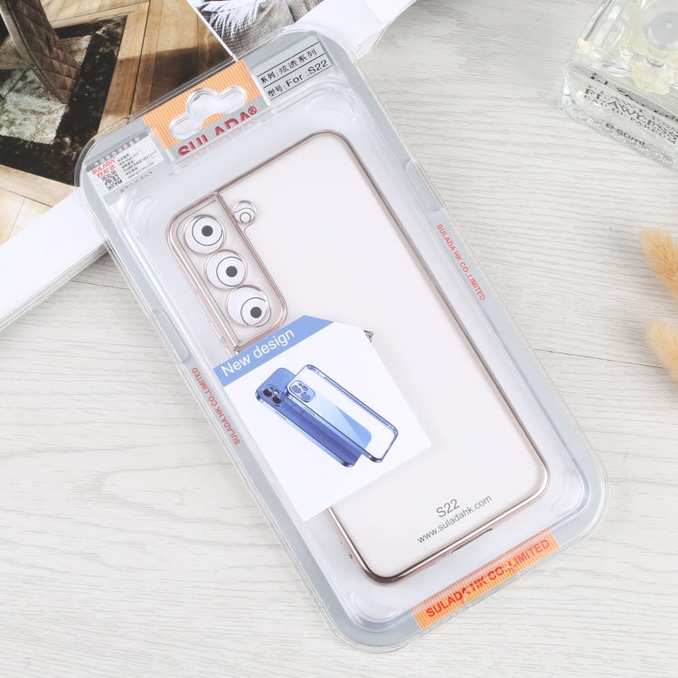 For Samsung Galaxy S22 5G SULADA Elastic Silicone Edge + TPU Phone Case(Pink) by SULADA