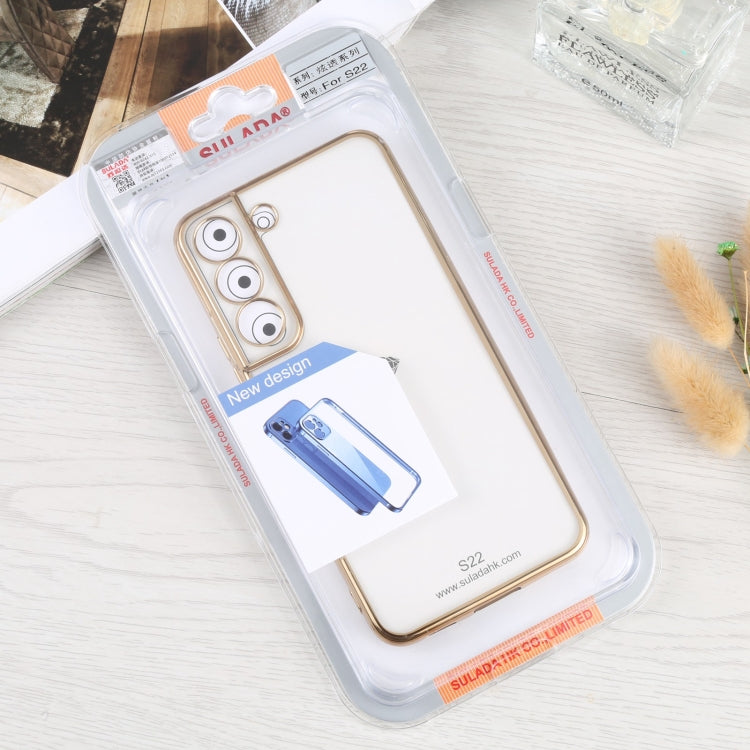 For Samsung Galaxy S22 5G SULADA Elastic Silicone Edge + TPU Phone Case(Gold) by SULADA