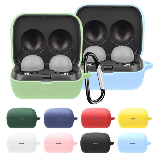 Solid Color Earphone Protective Case with Hook For Sony LinkBuds WF-L900(Black) by buy2fix