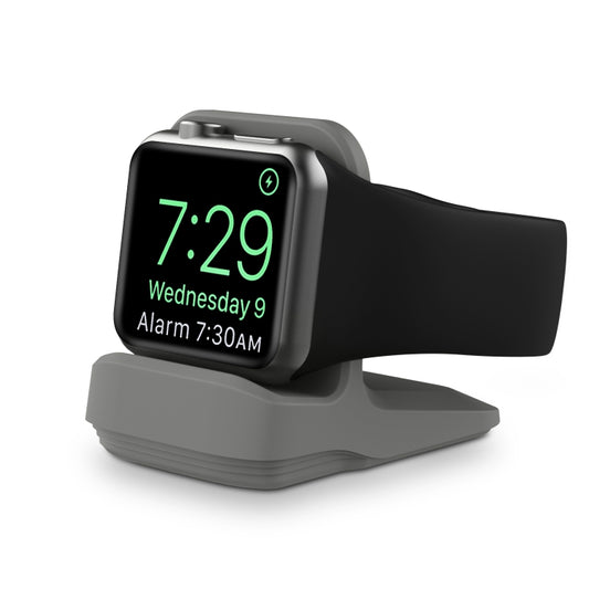Silicone Charging Holder for Apple Watch(Grey) by buy2fix