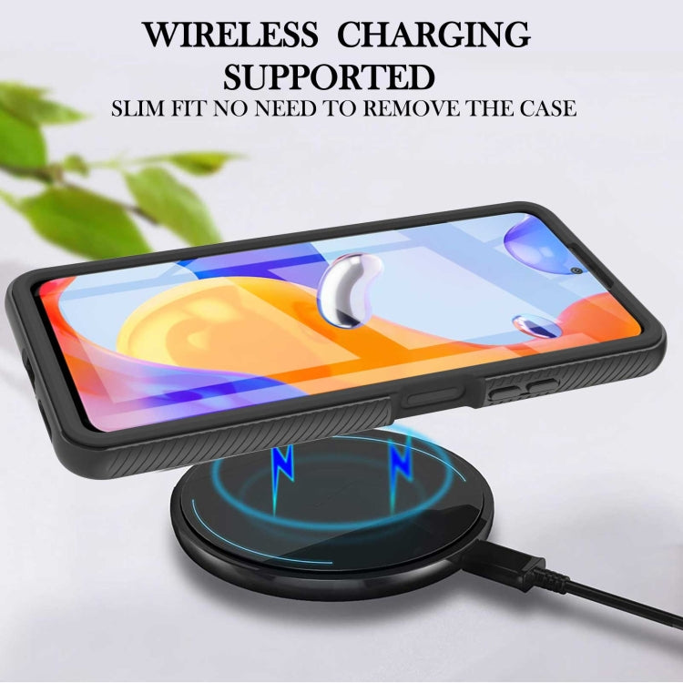 For Xiaomi Redmi Note 11 Pro 5G / 4G Foreign Starry Sky Solid Color Series PC + TPU Phone Case with PET Film(Black) by buy2fix