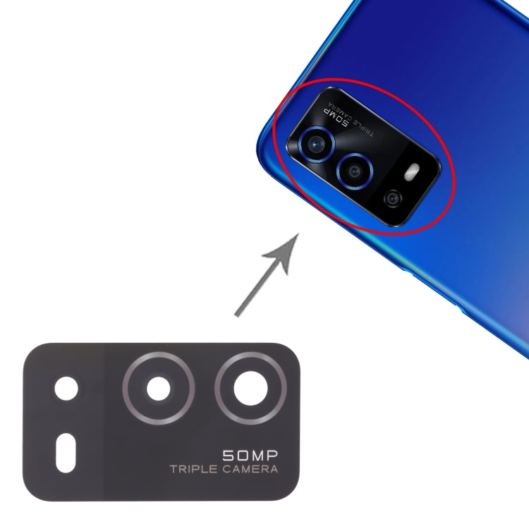 For OPPO A55 4G 10pcs Back Camera Lens by buy2fix