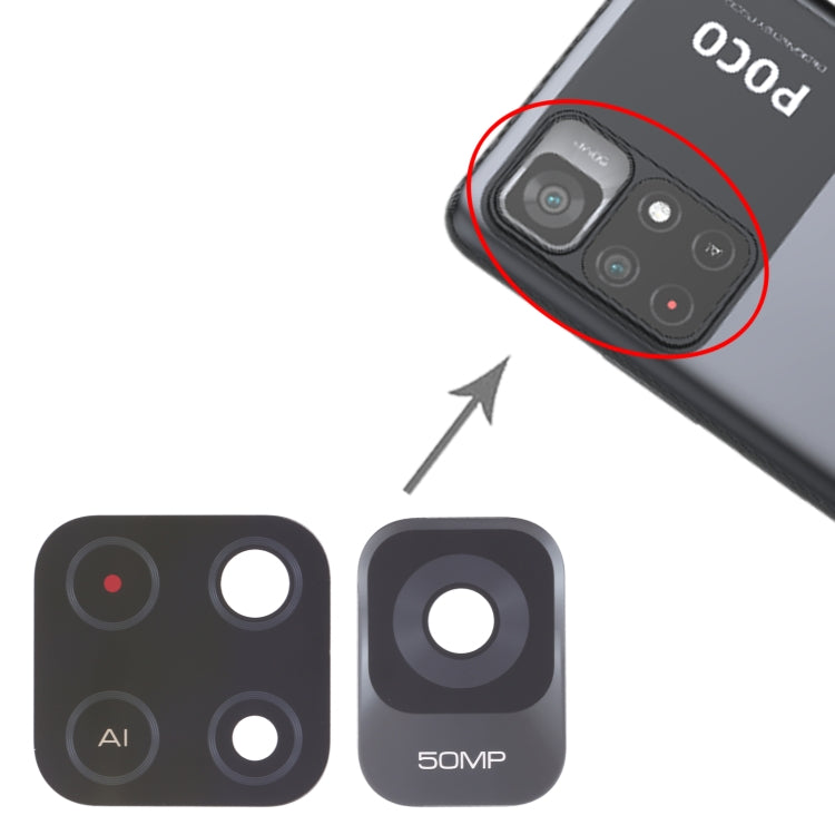 10 PCS Back Camera Lens For Xiaomi Redmi Note 11S 5G / Redmi Note 11 China / Redmi Note 11T 5G / Poco M4 Pro 5G by buy2fix