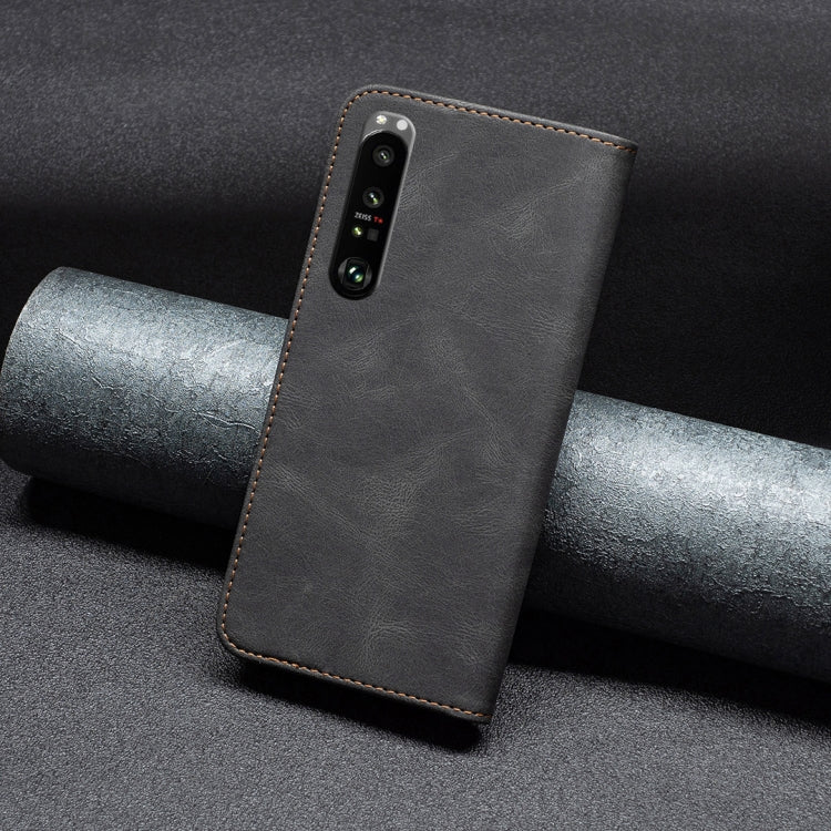 For Sony Xperia 1 III Magnetic RFID Blocking Anti-Theft Leather Phone Case(Black) by buy2fix