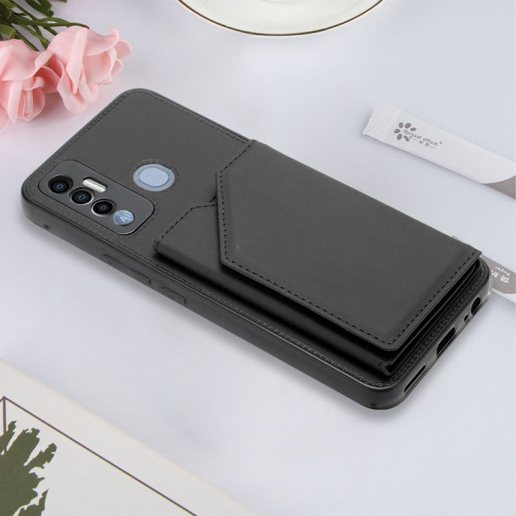 For Tecno Spark 7P Skin Feel PU + TPU + PC Phone Case(Black) by buy2fix