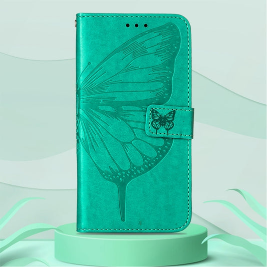 For OPPO Realme 9i Embossed Butterfly Leather Phone Case(Green) by buy2fix