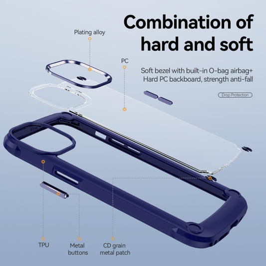 For iPhone 11 Pro TPU + PC Lens Protection Phone Case(Blue) by buy2fix