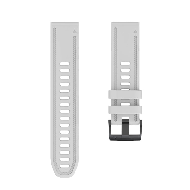 For Garmin Fenix 6S / Fenix 7S Quick Release Silicone Watch Band(White) by buy2fix
