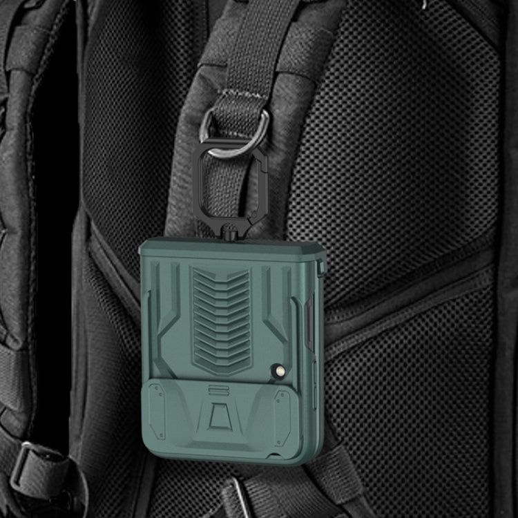 For Samsung Galaxy Z Flip3 5G GKK Sliding Camshield Magnetic Armor Flip Phone Case with Ring Holder(Purple) by GKK