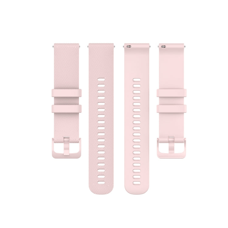 For Garmin Vivoactive 4S Small Plaid Silicone Watch Band(Rose Pink) by buy2fix