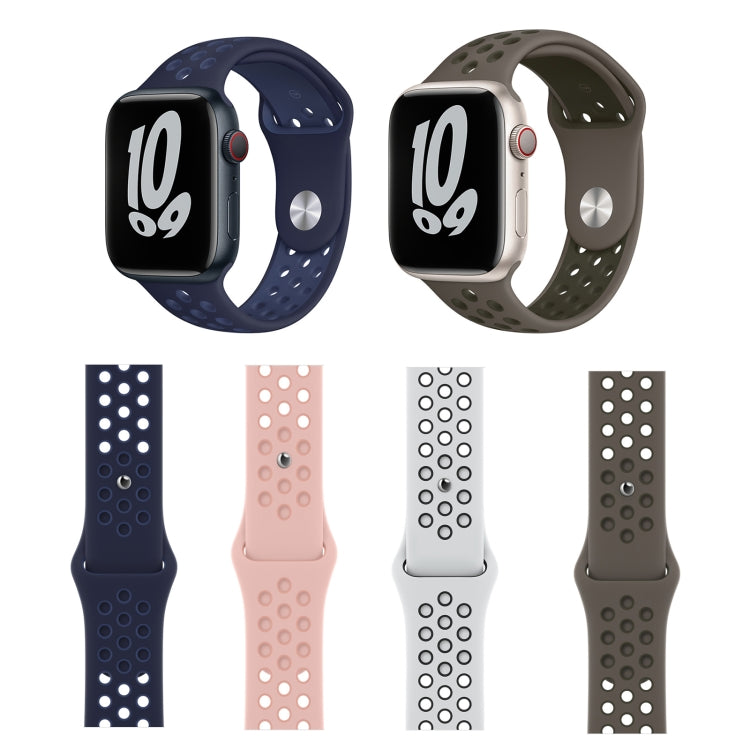 Sport Silicone Watch Band For Apple Watch Ultra 49mm&Watch Ultra 2 49mm / Series 9&8&7 45mm / SE 3&SE 2&6&SE&5&4 44mm / 3&2&1 42mm(Pink Oxford/Rose Whisper) by buy2fix