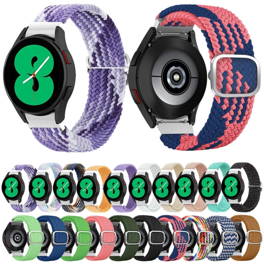 For Samsung Galaxy Watch4 40mm / 44mm Adjustable Woven Watch Band(Black) by buy2fix