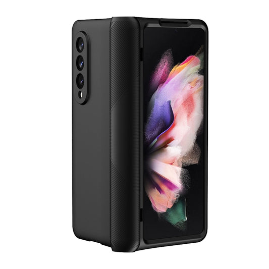 For Samsung Galaxy Z Fold3 5G 360 Full Body Armor Hinge Flip Phone Case(Black) by buy2fix