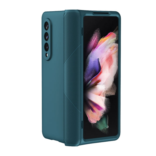 For Samsung Galaxy Z Fold3 5G 360 Full Body Armor Hinge Flip Phone Case(Green) by buy2fix