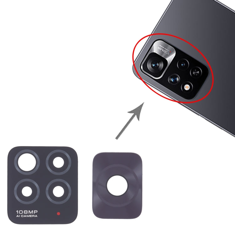 10 PCS Back Camera Lens For Xiaomi Redmi Note 11 Pro 4G / Note 11 Pro+ 5G India / Note 11E Pro by buy2fix