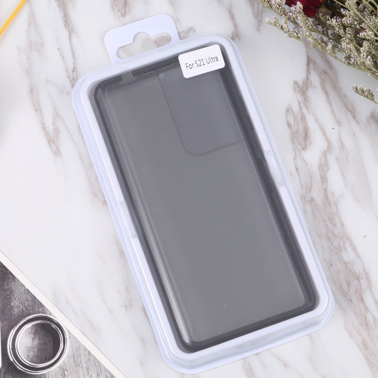 For Samsung Galaxy S21 Ultra 5G Anti-peeping Magnetic Double-sided Tempered Glass Phone Case(Black) by buy2fix