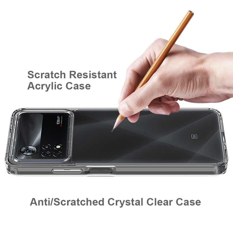For Xiaomi Poco X4 Pro 5G Scratchproof TPU + Acrylic Protective Phone Case(Transparent) by buy2fix