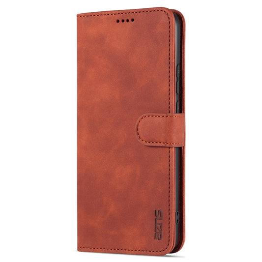 For Xiaomi Redmi 10C / Redmi 10 India AZNS Skin Feel Calf Texture Flip Leather Phone Case(Brown) by AZNS