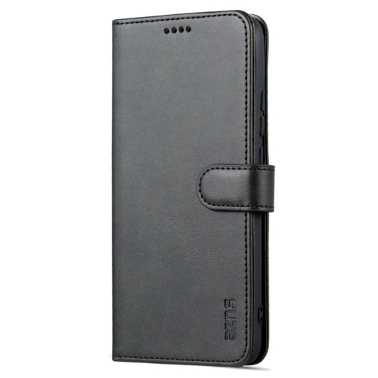 For Xiaomi Redmi 10C / Redmi 10 India AZNS Skin Feel Calf Texture Flip Leather Phone Case(Black) by AZNS