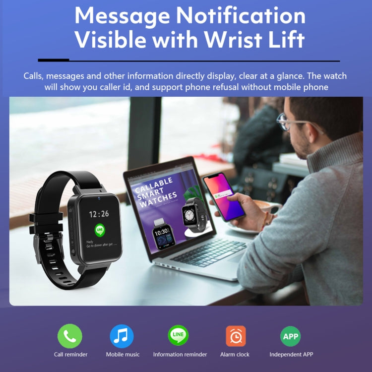 Watch Air 1.75 inch IPS Screen Smart Watch, Support Video Chat/SIM Card Calling, Memory:4GB+64GB(Black) by buy2fix