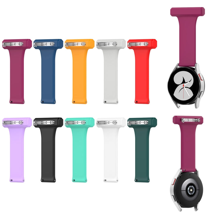 22mm Silicone Nurse Brooch Watch Band(Black) by buy2fix