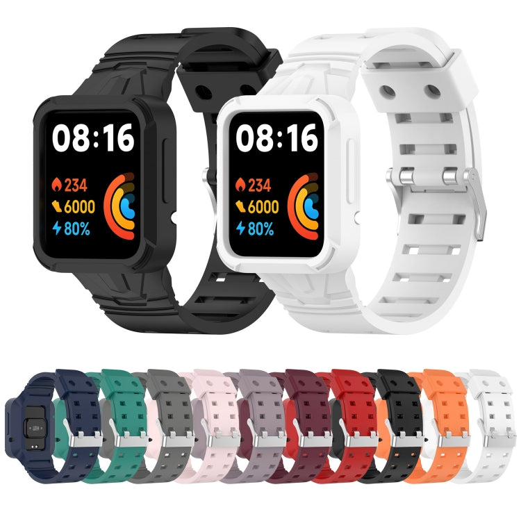 For Xiaomi Redmi Watch 2 Lite/Watch Lite 2/Watch Lite/Redmi Watch 2/Redmi Watch Silicone Integrated Watch Band(Green) by buy2fix