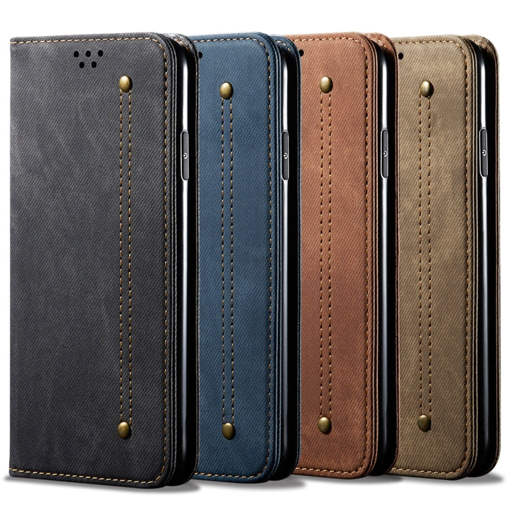 For OnePlus 10R / Ace Denim Texture Flip Leather Phone Case(Black) by buy2fix