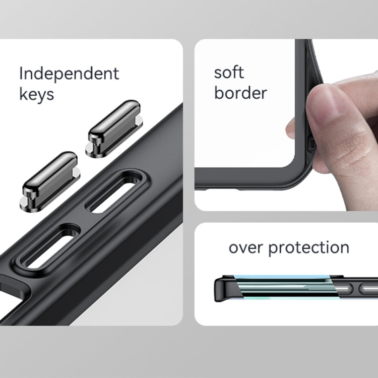 For Honor 50 Pro Colorful Series Acrylic + TPU Phone Case(Black) by buy2fix