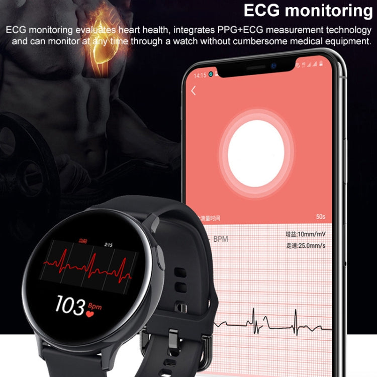 S30 1.28 inch TFT Screen Smart Wristband, Support Body Temperature Monitoring/Sleep Monitoring(Black Silicone) by buy2fix