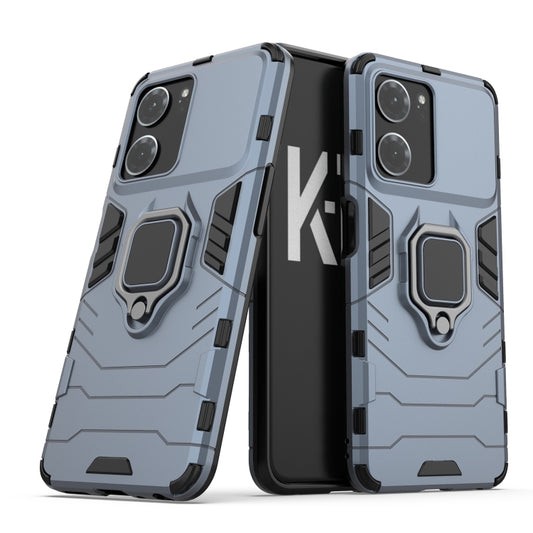 For OPPO K10 Magnetic Ring Holder PC + TPU Phone Case(Navy Blue) by buy2fix