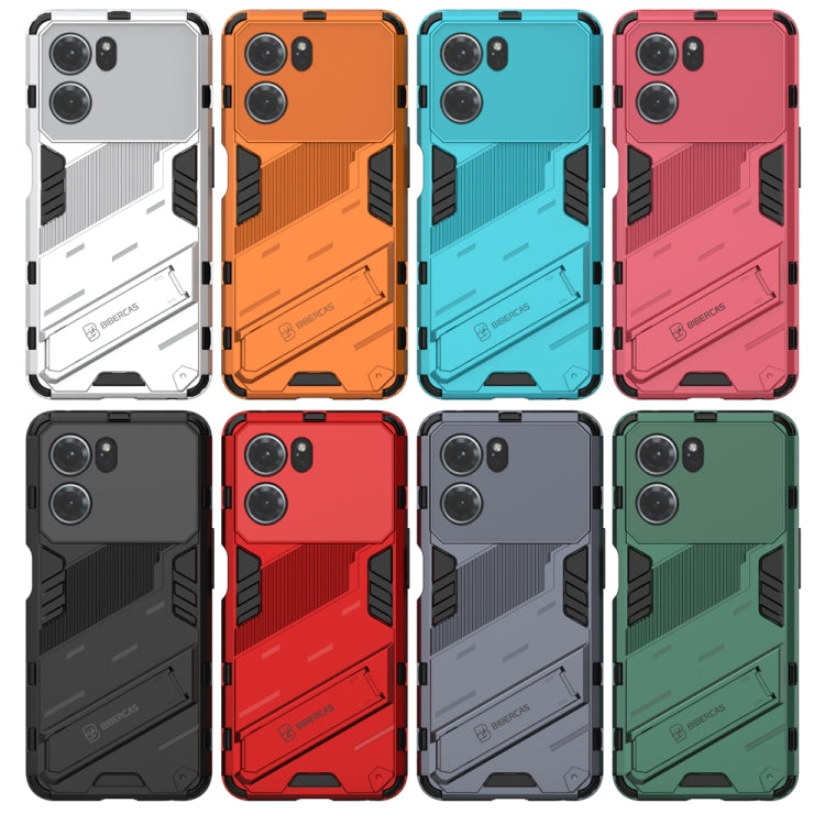 For OPPO K10 5G China Punk Armor 2 in 1 PC + TPU Shockproof Phone Case with Invisible Holder(Green) by buy2fix