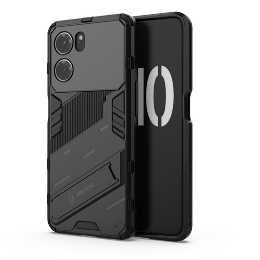 For OPPO K10 5G China Punk Armor 2 in 1 PC + TPU Shockproof Phone Case with Invisible Holder(Black) by buy2fix