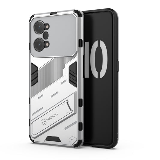 For OPPO K10 Pro 5G China Punk Armor 2 in 1 PC + TPU Shockproof Phone Case with Invisible Holder(White) by buy2fix