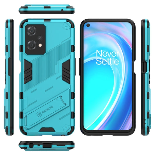 For OnePlus Nord CE 2 Lite 5G/Realme 9 Pro Punk Armor 2 in 1 Shockproof Phone Case with Invisible Holder(Blue) by buy2fix