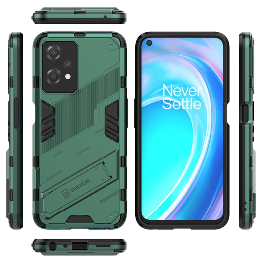 For OnePlus Nord CE 2 Lite 5G/Realme 9 Pro Punk Armor 2 in 1 Shockproof Phone Case with Invisible Holder(Green) by buy2fix