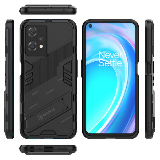 For OnePlus Nord CE 2 Lite 5G/Realme 9 Pro Punk Armor 2 in 1 Shockproof Phone Case with Invisible Holder(Black) by buy2fix