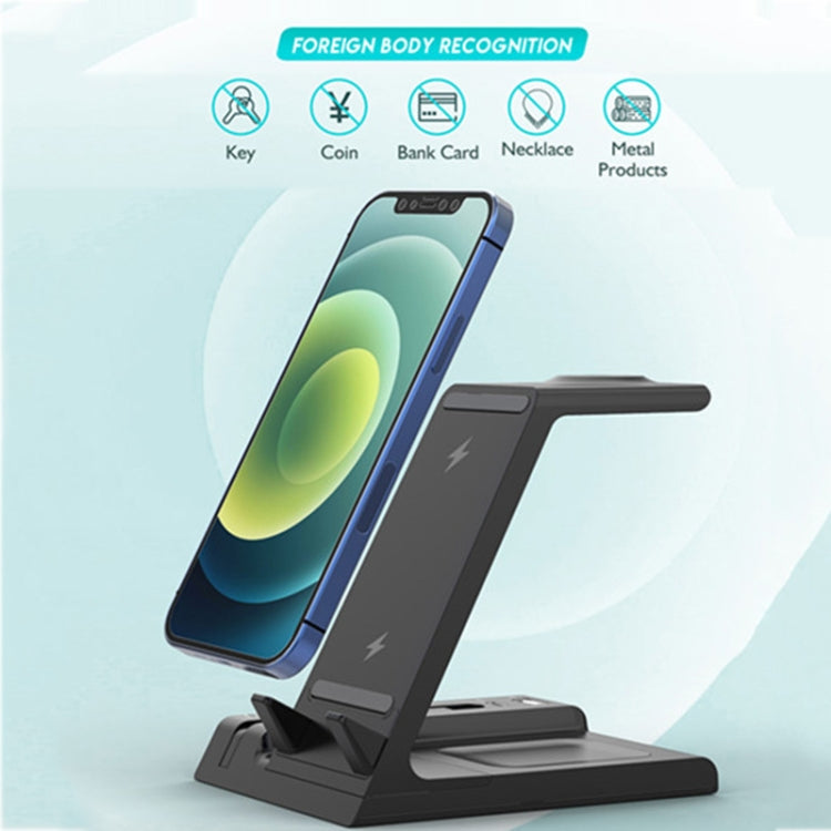 D2 15W Max 6 in 1 Multifunction Fast Wireless Charger Holder(Black) by buy2fix