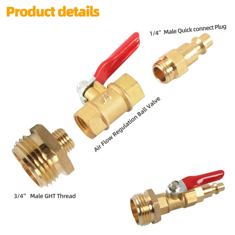 A6861 RV Male 1/4 Drain Fitting Adapter with Storage Bag by buy2fix