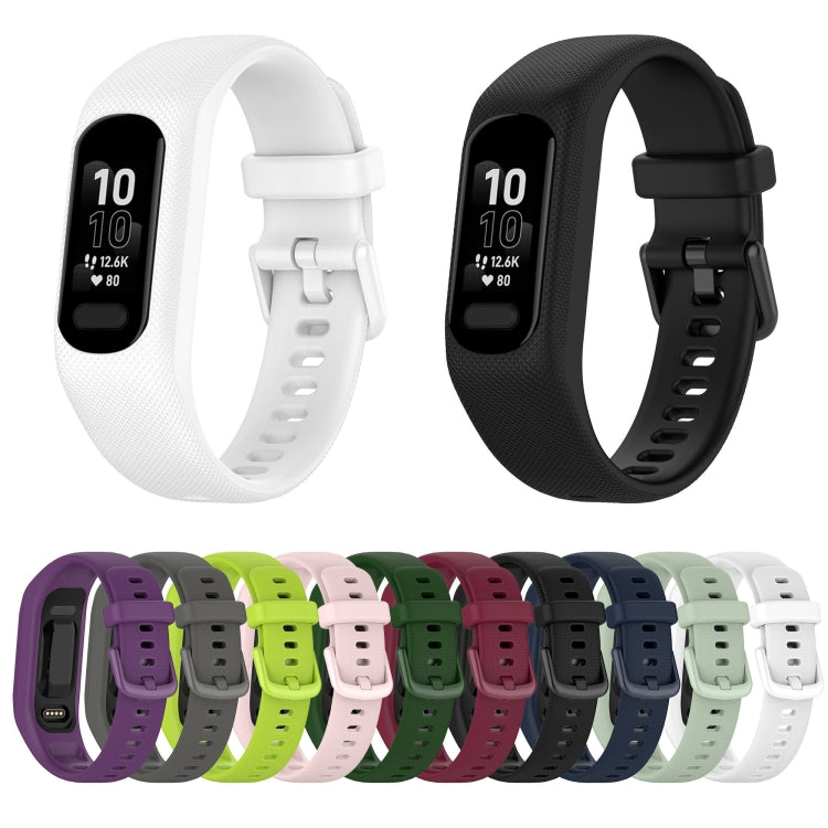 For Garmin Smart 5 Solid Color Silicone Watch Band(Navy Blue) by buy2fix