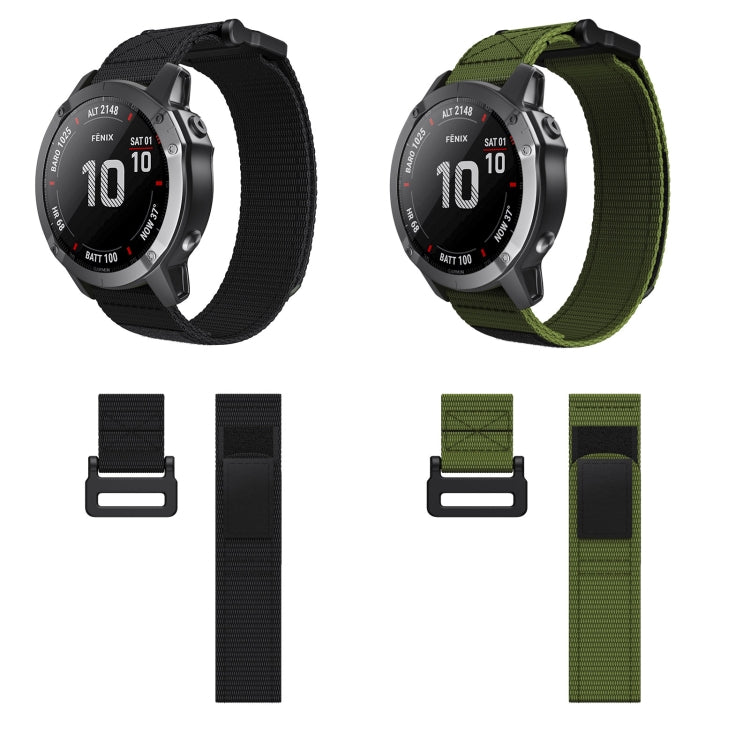 22mm Hook And Loop Fastener Nylon Watch Band(Green) by buy2fix
