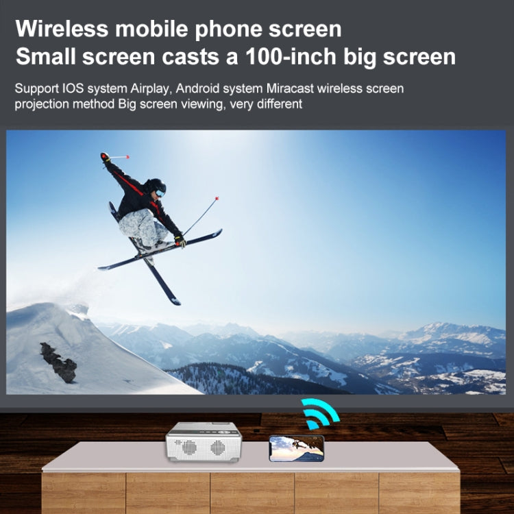 E460 1280x720P 120ANSI LCD LED Smart Projector, Basic Version, Plug Type:EU Plug by buy2fix