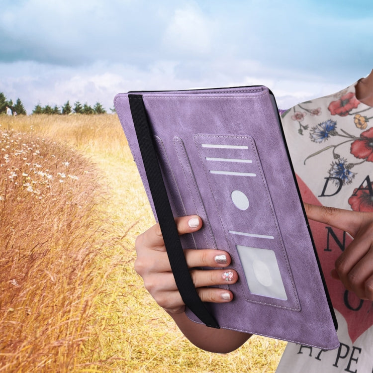 For iPad 10.2 2020 / Air 2019 Big Butterfly Embossed Smart Leather Tablet Case(Purple) by buy2fix