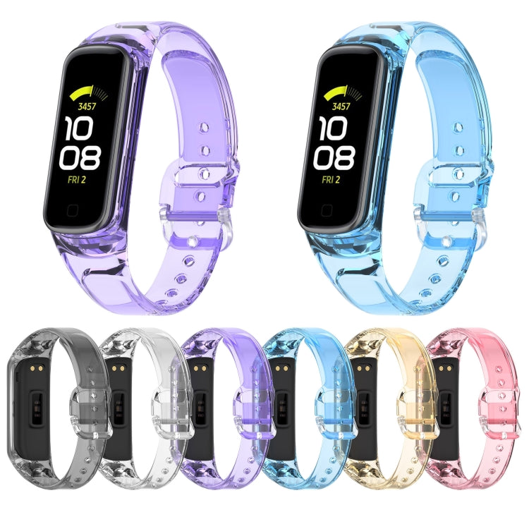 For Samsung Galaxy Fit 2 SM-R220 Discoloration in Light TPU Watch Band(Blue) by buy2fix