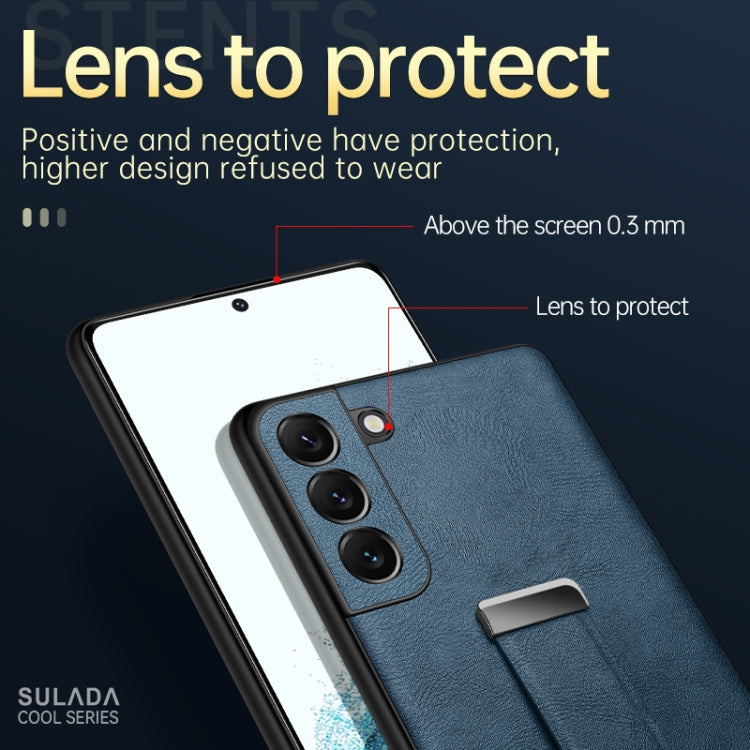 For Samsung Galaxy S22 5G SULADA Cool Series PC + Leather Texture Skin Feel Shockproof Phone Case(Red) by SULADA