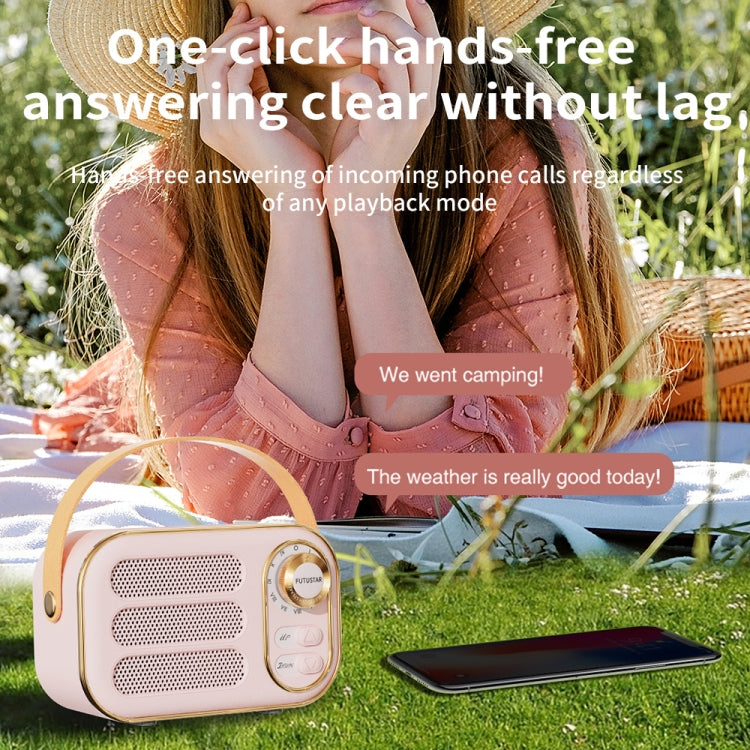 DW13 Portable HIFI Mini Retro Wireless Bluetooth Speaker(Pink) by buy2fix
