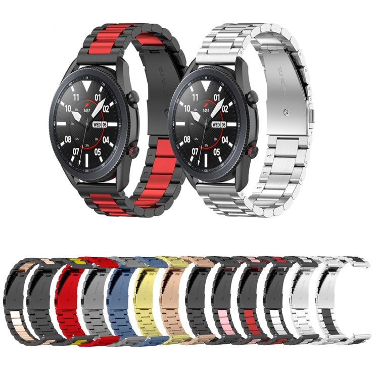 For Huawei GT 3 Pro 46mm Three-bead Metal Steel Watch Band(Silver) by buy2fix