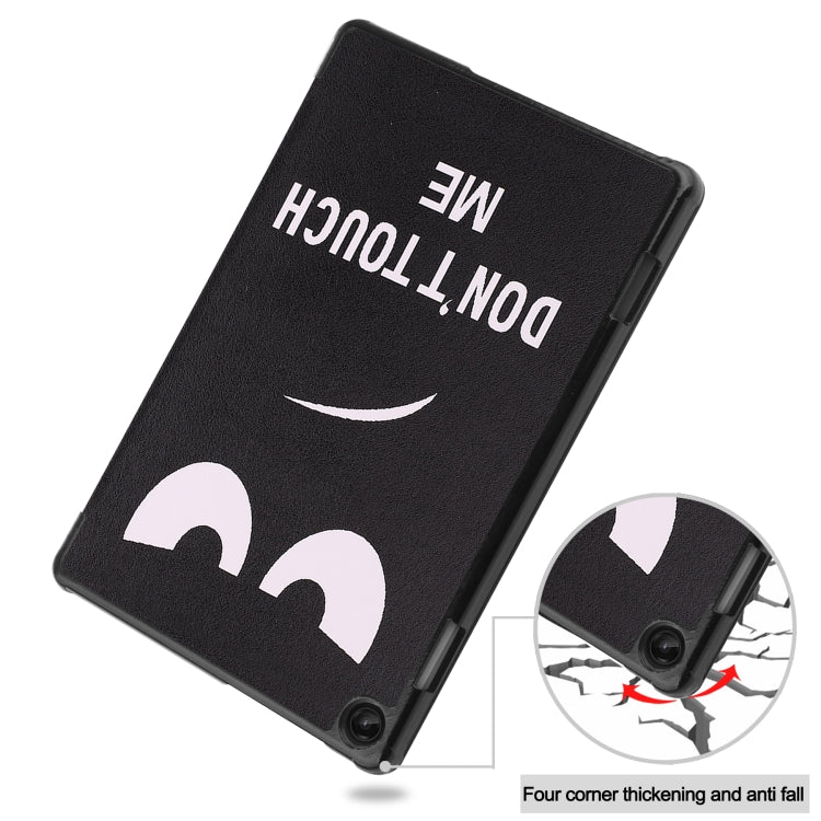 For Lenovo Tab M10 3rd Gen Custer Painted 3-Fold Holder Smart Leather Tablet Case(Big Eye Me) by buy2fix